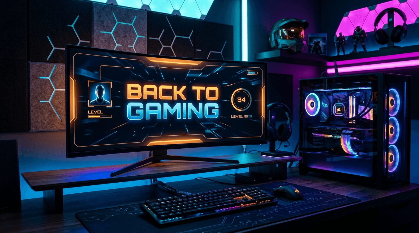 Back to Gaming baggrundsbillede
